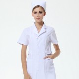 護士服藥店工作服職業裝夏款裝白色粉色蘭色短袖半袖XBL定做