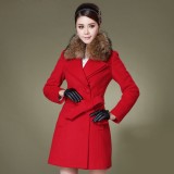 定做冬裝新款韓版OL修身女裝秋冬羊毛呢大衣呢子外套定做