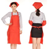 重慶雙層防水家居圍裙91528系列餐廳/服務員圍裙工裝防水圍裙大紅定做